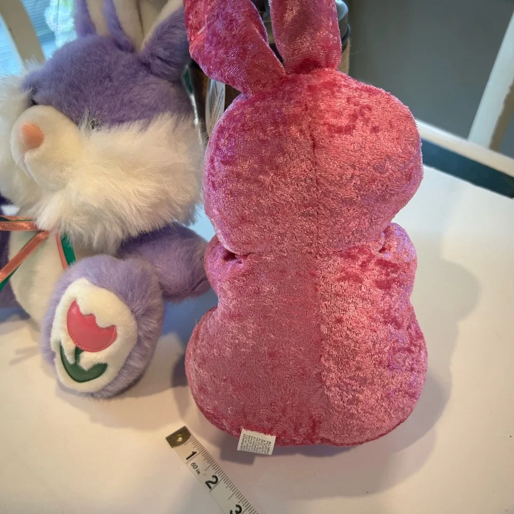 ADORABLE PLUSH BUNNY TRIO - TWO NEW WITH TAGS